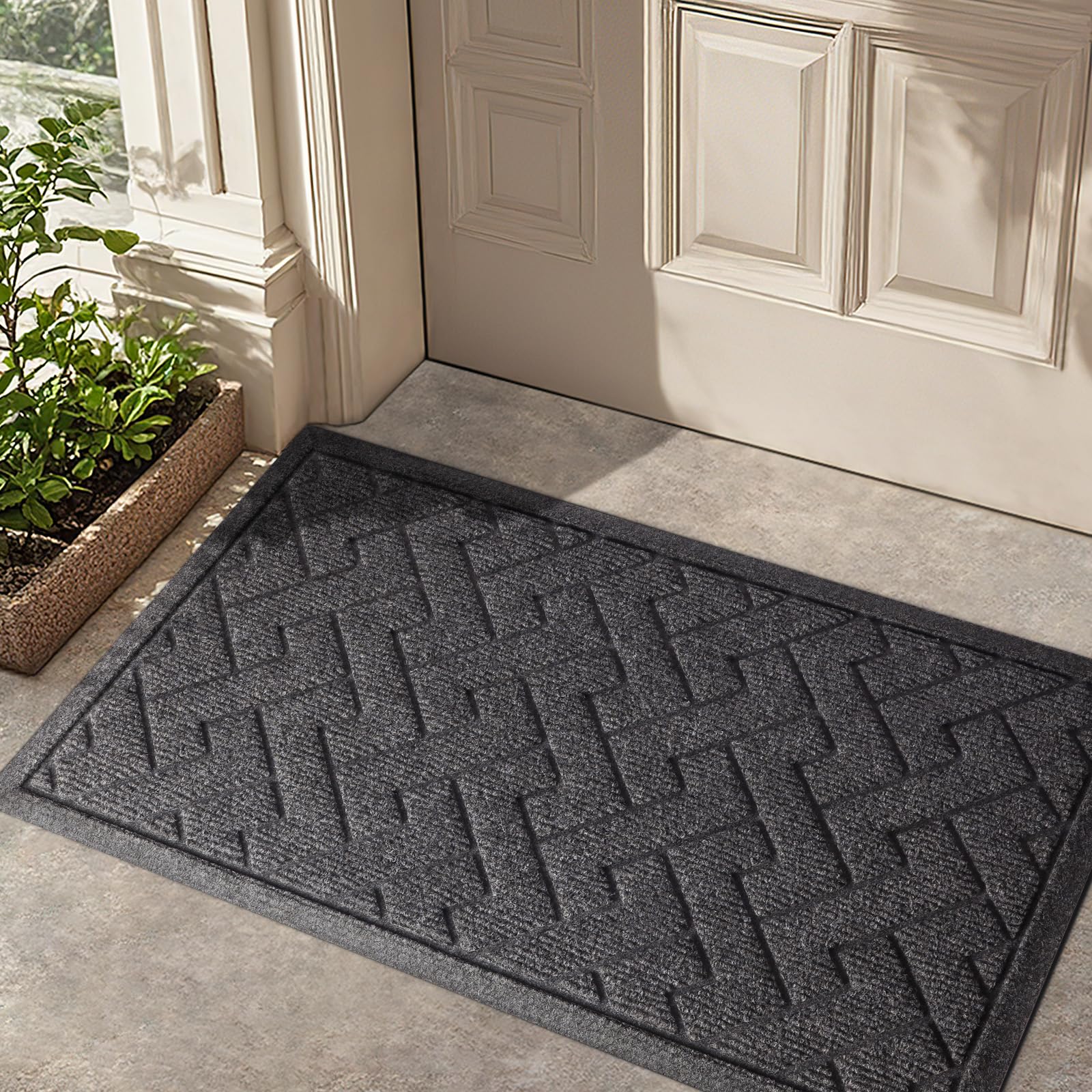 Amazon.com: LEKEEPGO Door Mat Outside Entrance, Absorbent Indoor